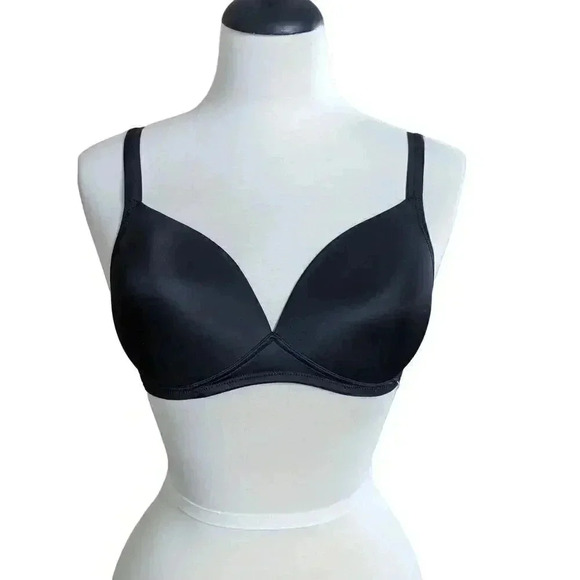 New Warners Womens Black Wire Free Lined Bra Size 36C - Picture 1 of 8
